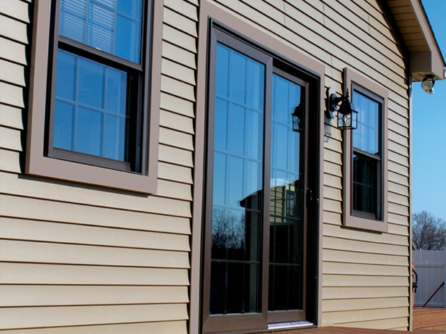 dark wood sliding door