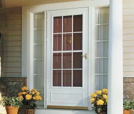 white storm door replacement