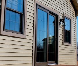 dark wood sliding door