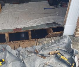 removed front door frame